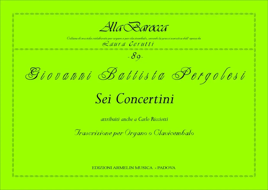 Armelin Musica 6 Concertini Ricciotti noty ověřené vydání