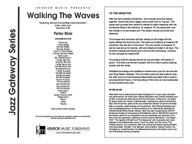 Kendor Music Walking the Waves noty full score latin