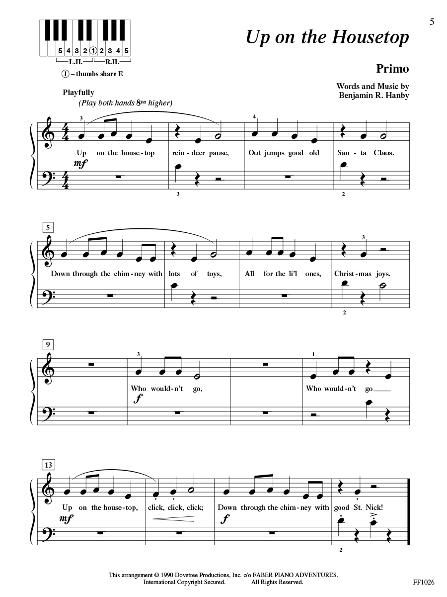 Faber DuetTime Piano Christmas čtyřruční noty vánoční