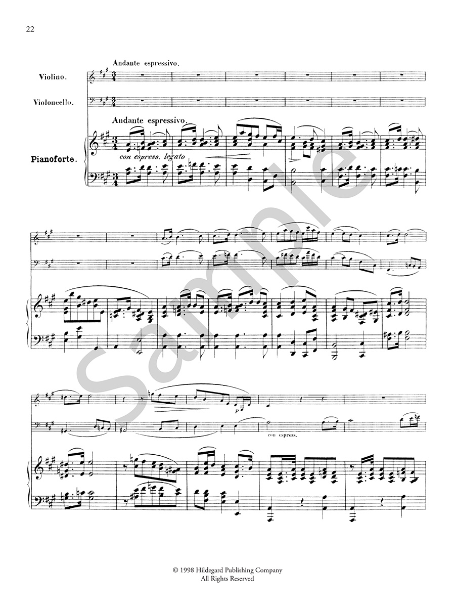 Hildegard Publishing Piano Trio d moll noty housle violoncello klavír