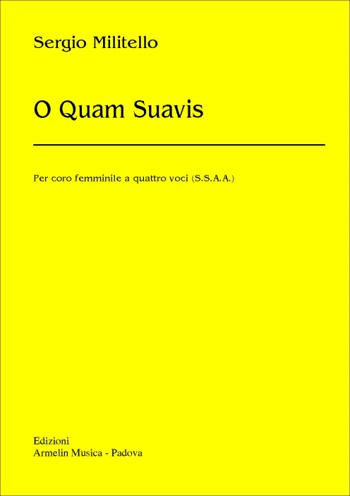 Armelin Musica O Quam Suavis noty pro sbor