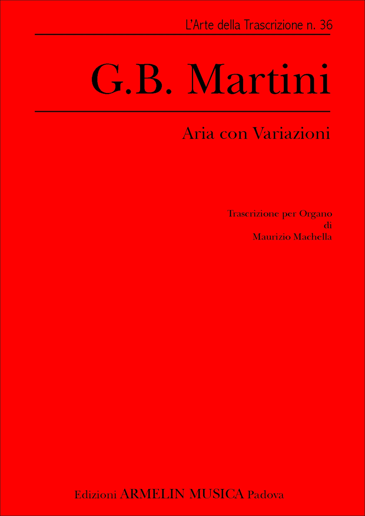 Armelin Musica Aria con variazioni noty pro varhany