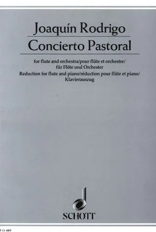 Ediciones Joaquín Rodrigo Concierto pastoral noty flétna klavír