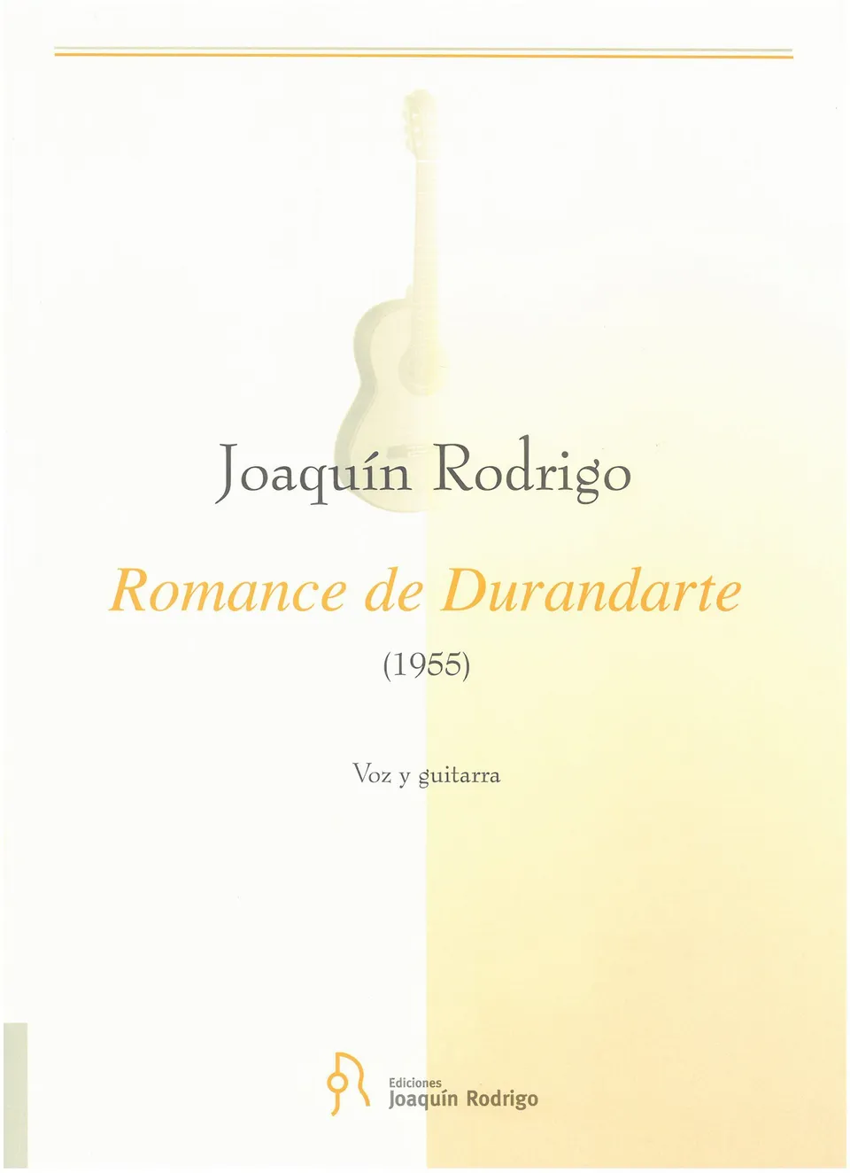 Ediciones Joaquín Rodrigo Romance de Durandarte noty zpěv kytara