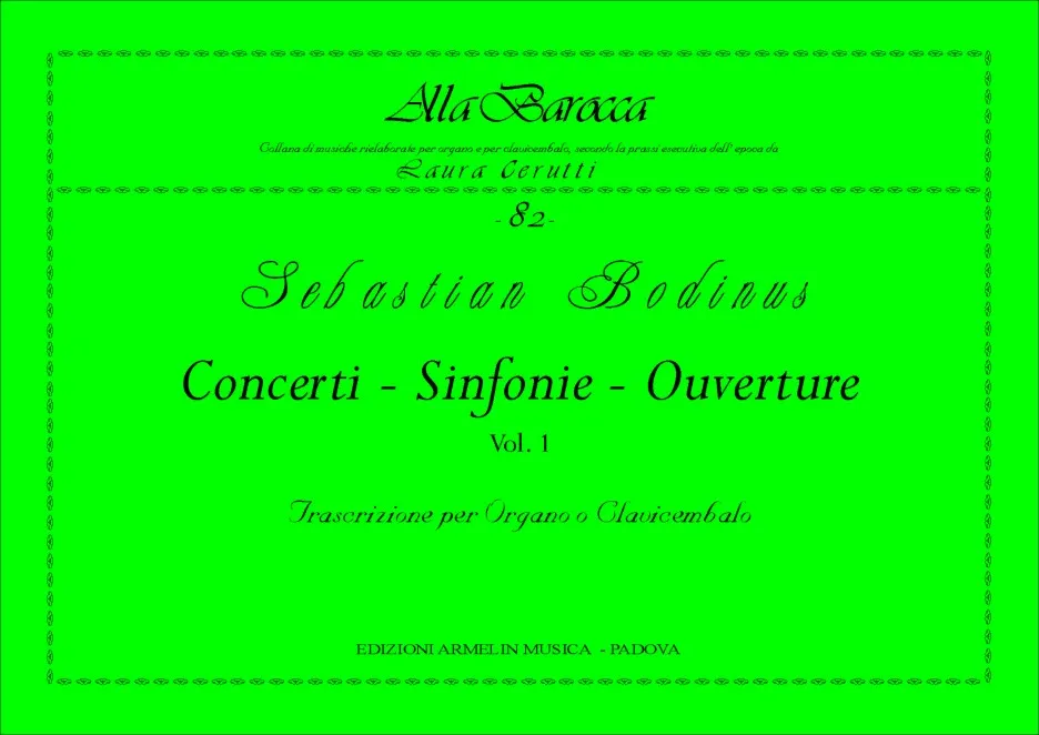 Armelin Musica Concerti Sinfonie Ouvertures vol. 1 partitura