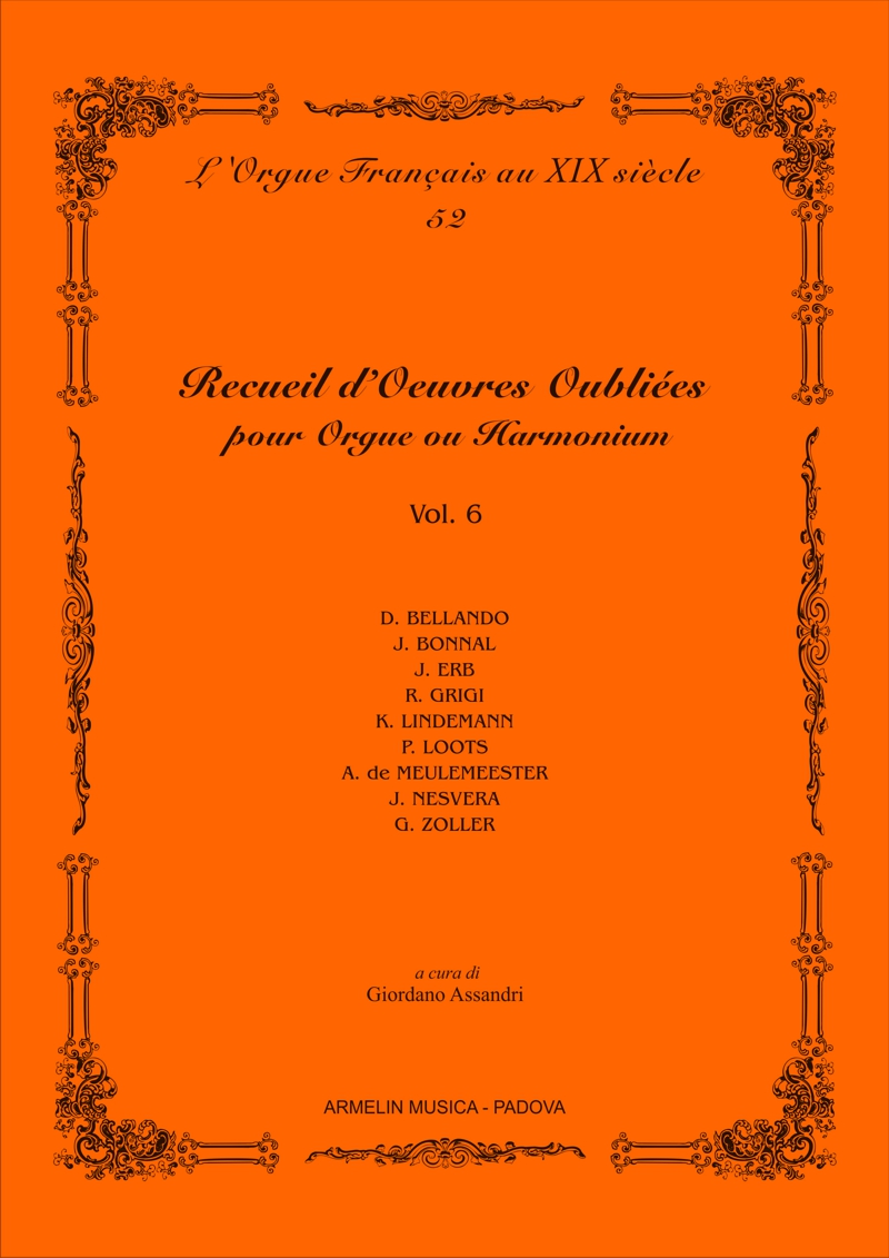 Armelin Musica Recueil d’Oeuvres Oubliées vol. 6 noty varhany