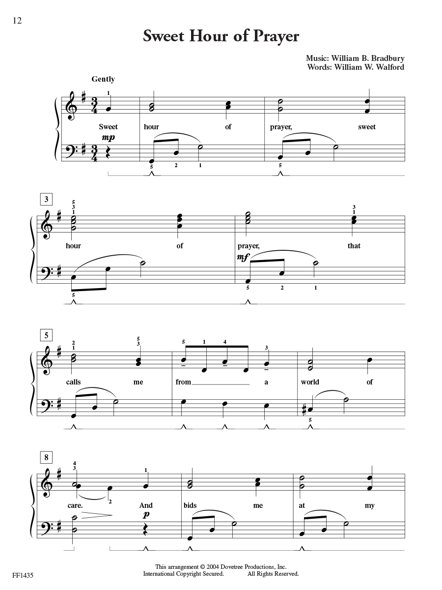Faber BigTime Piano Hymns noty klavír duchovní