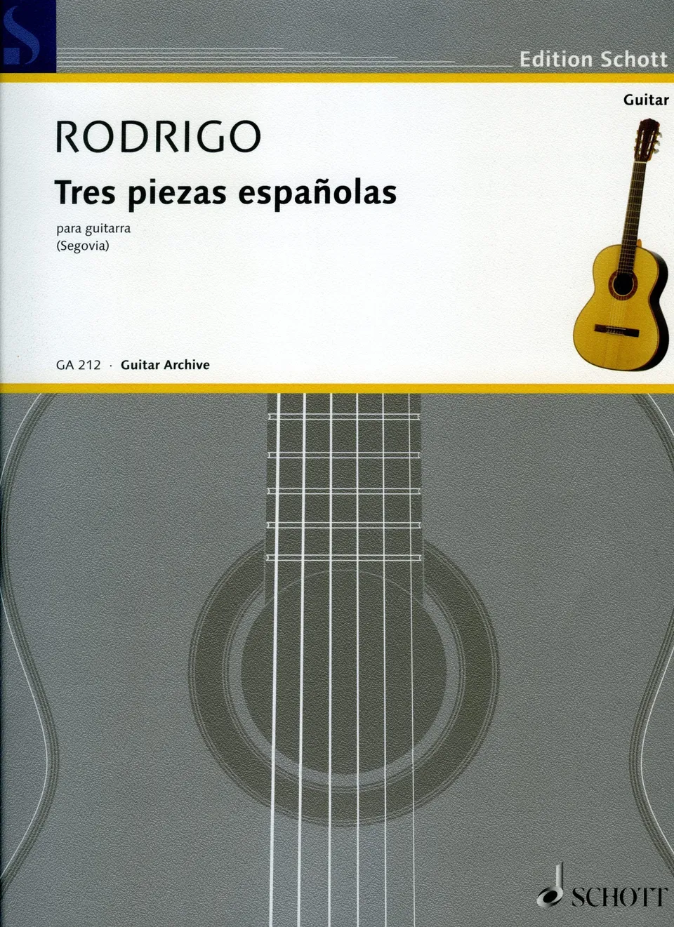 Ediciones Joaquín Rodrigo Tres piezas españolas noty pro kytaru