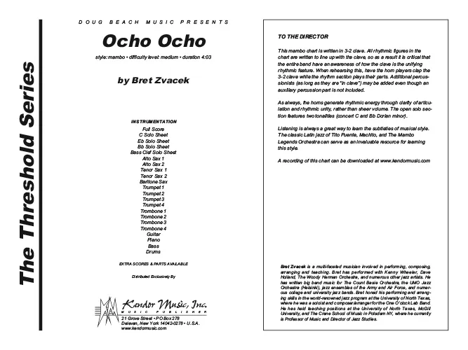 Kendor Music Ocho Ocho noty full score mambo