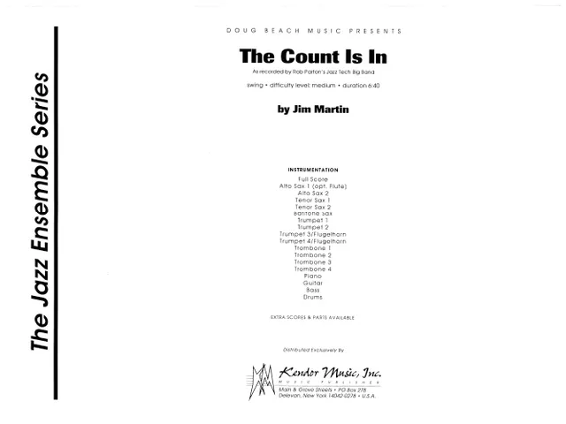 Kendor Music The Count Is In partitura swing