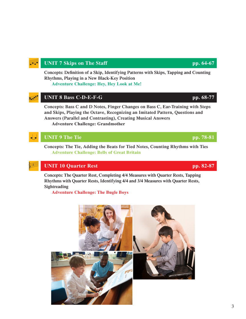 Faber Piano Adventures Primer Unit Assessments příručka pro učitele