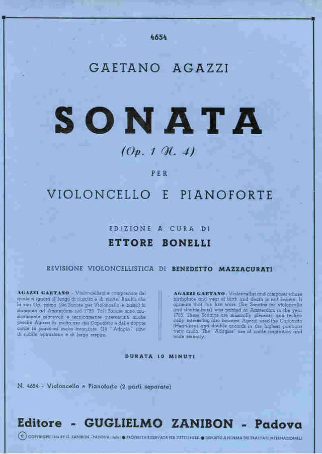 Armelin Musica Sonata op. 1 n. 4 noty
