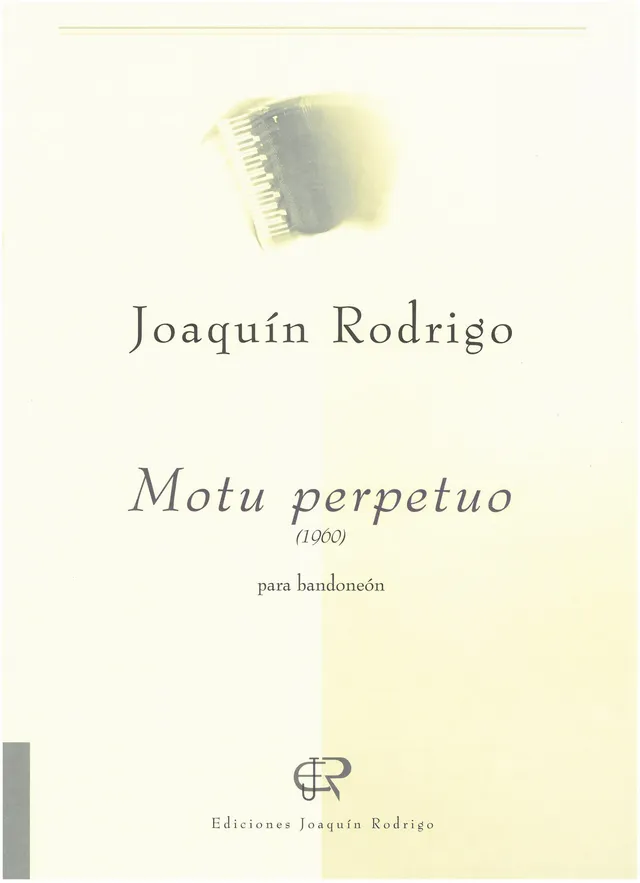 Ediciones Joaquín Rodrigo Motu perpetuo noty pro akordeon