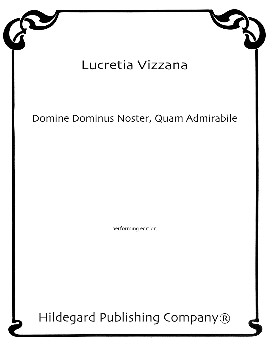 Hildegard Domine Dominus Noster noty pro sbor SSA