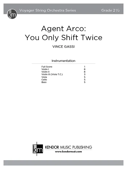 Kendor Music Agent Arco You Only Shift Twice partitura pro smyčce