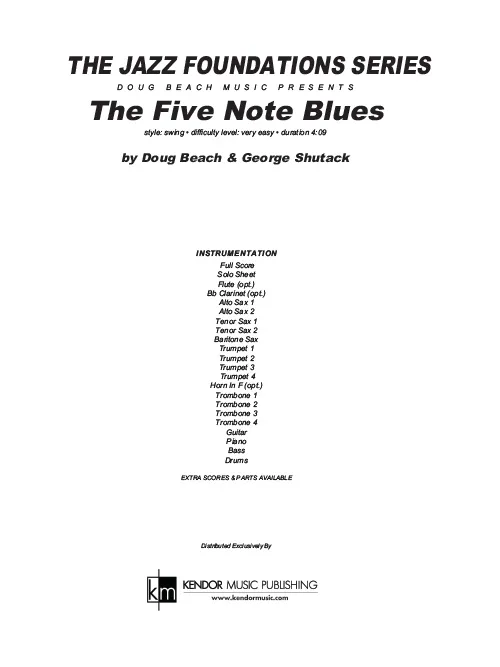 Kendor Music The Five Note Blues noty full snadné