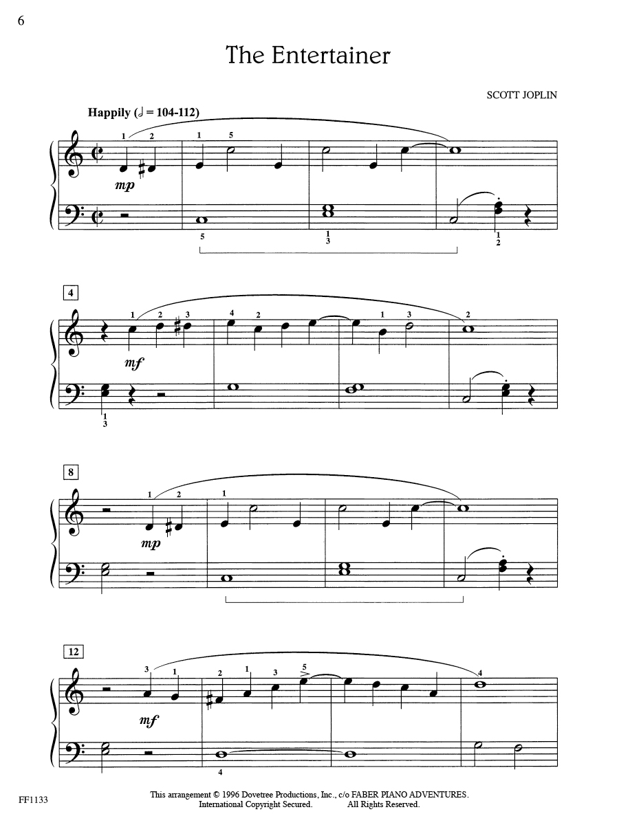 Faber ChordTime Piano Ragtime and Marches noty pro klavír 2B