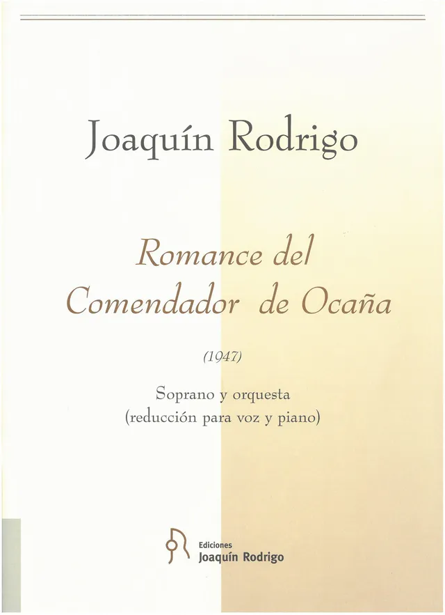 Ediciones Joaquín Rodrigo Romance comendador noty sopran