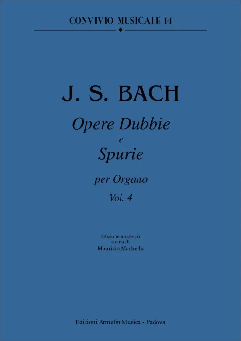 Armelin Musica Opere dubbie organo 4 noty varhany