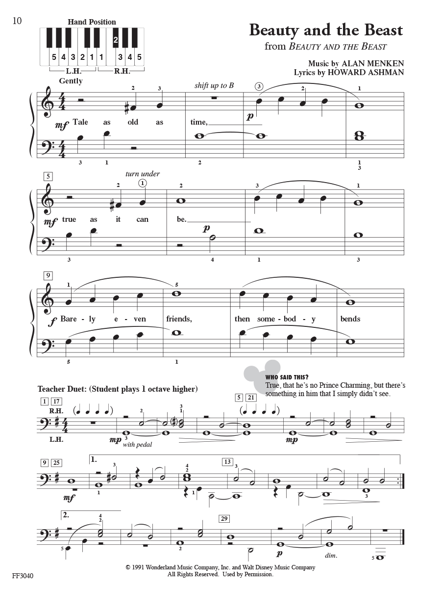 Faber Piano Adventures PlayTime Piano Disney noty Level 1