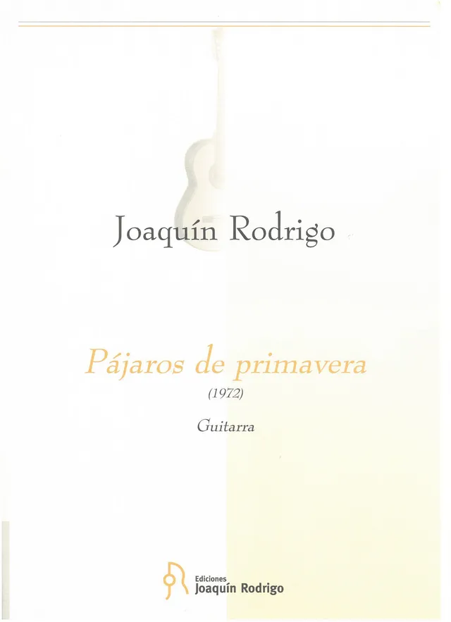 Ediciones Joaquín Rodrigo Pájaros de primavera noty kytara