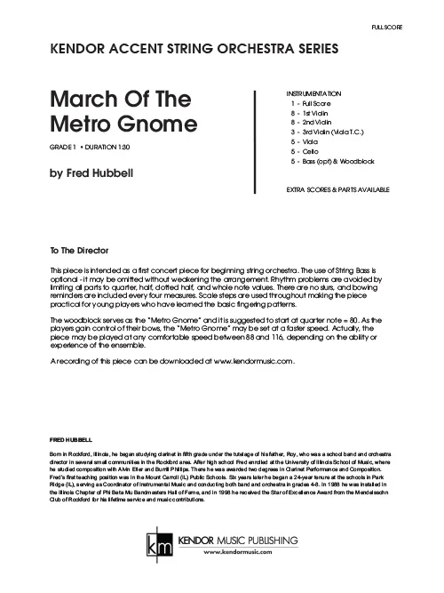 Kendor Music March Of The Metro Gnome partitura 1:30