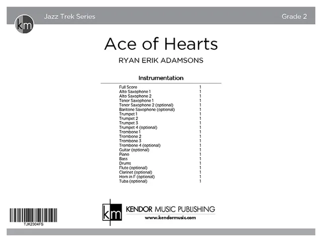 Kendor Music Ace of Hearts Full Score partitura bossa nova