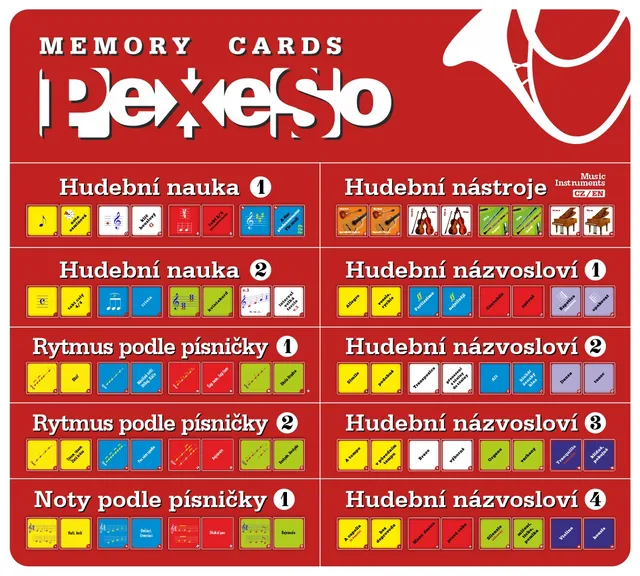 Editio Karez Hudební pexesa komplet 10 dílů karty