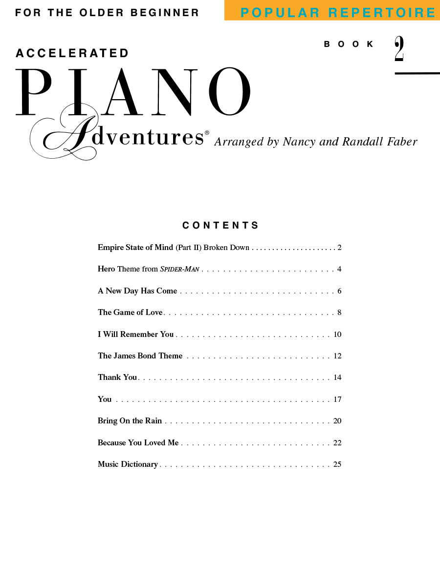 Accelerated Piano Adventures Popular Repertoire 2 noty na klavír