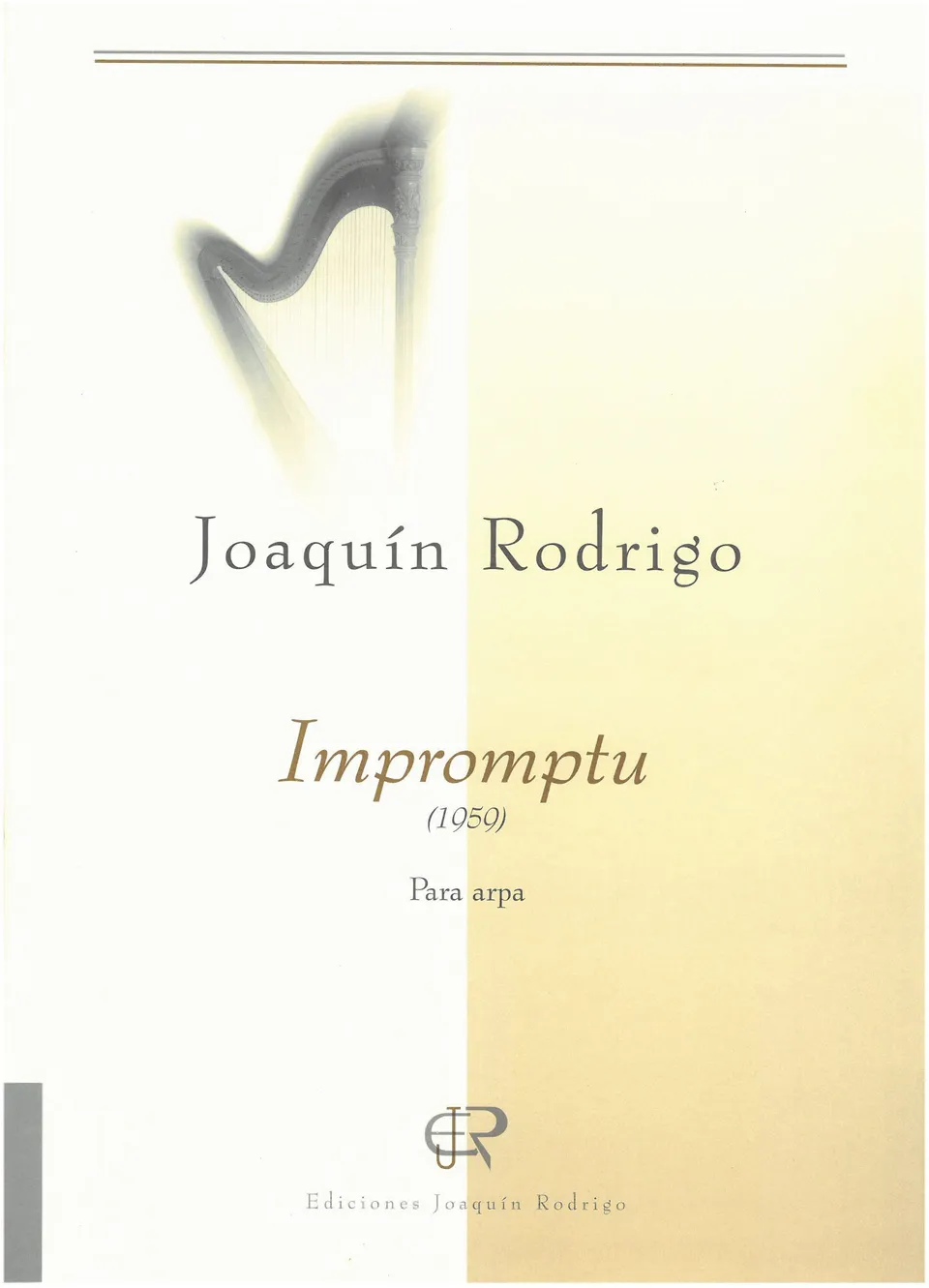 Ediciones Joaquín Rodrigo Impromptu noty pro harfu