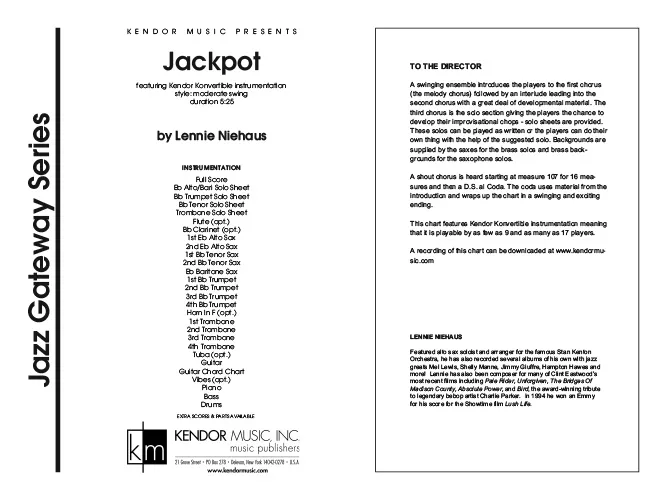 Kendor Music Jackpot partitura pro jazzový soubor swing