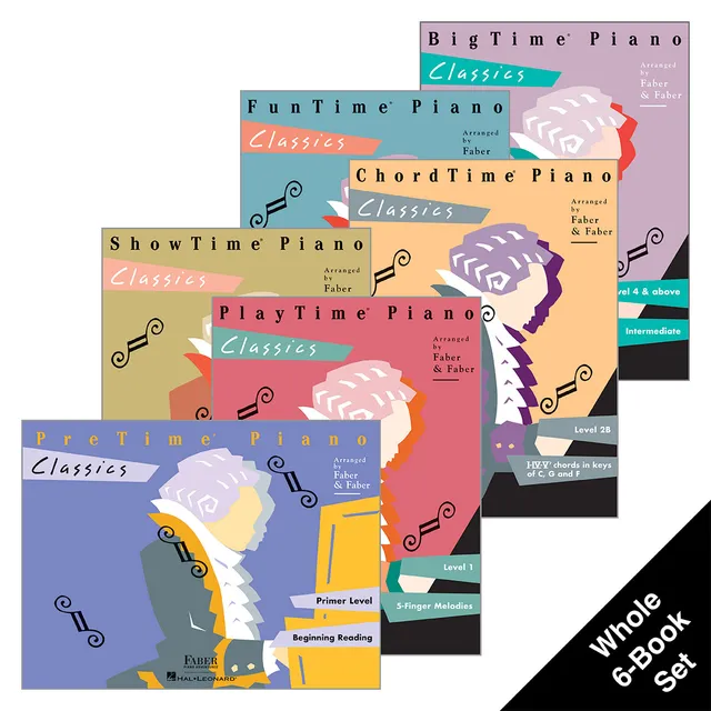 Faber Piano Adventures Classics Set noty na klavír 6 sešitů