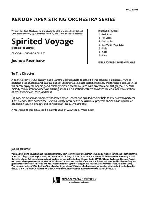 Kendor Music Spirited Voyage noty partitura smyčce