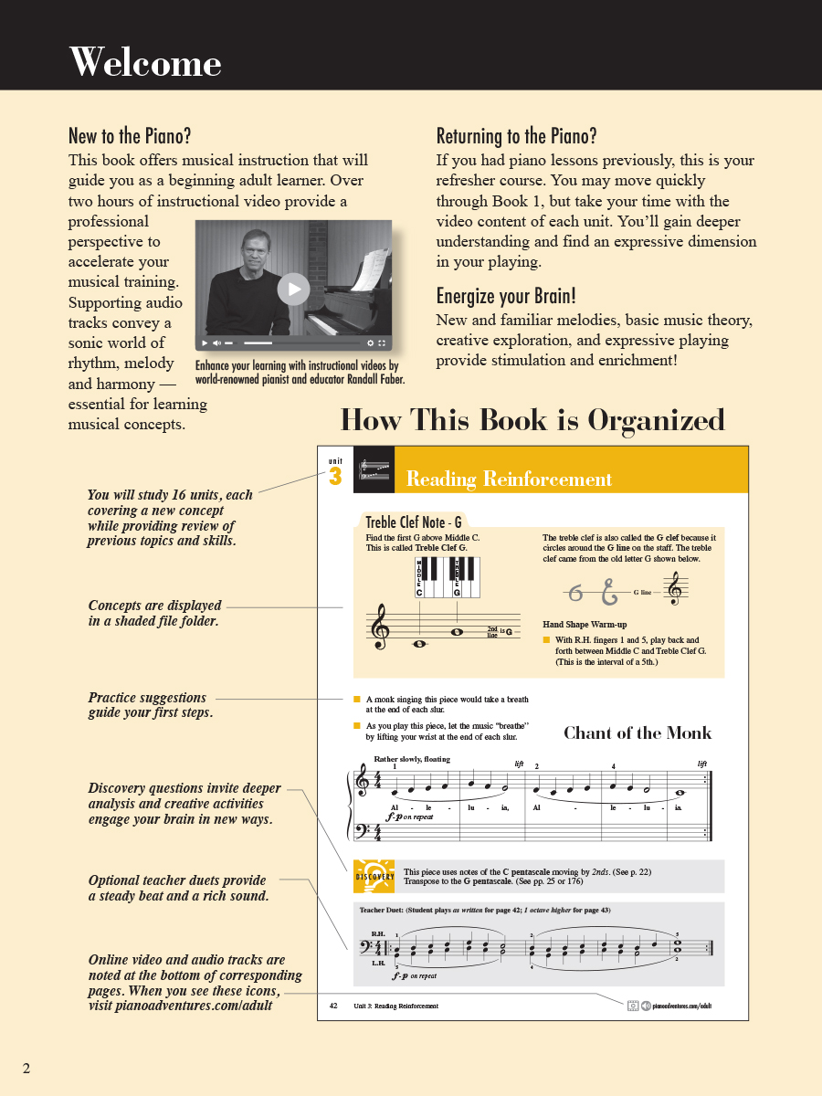 Faber Adult Piano Adventures All-in-One Course Book 1 noty spirálová vazba