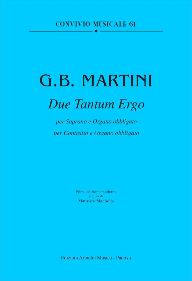 Armelin Musica Due Tantum Ergo noty pro sbor