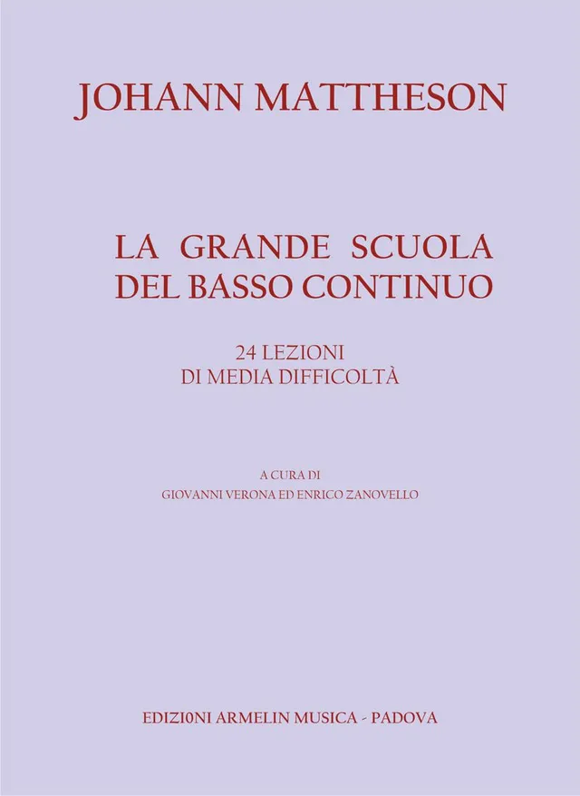 Armelin Musica La grande scuola basso continuo noty