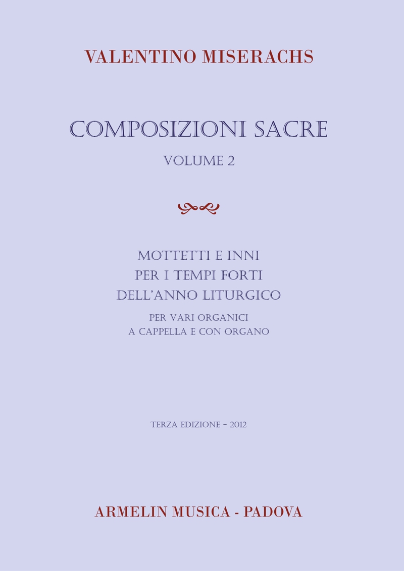 Armelin Musica Composizioni sacre volume 2 noty pro sbor