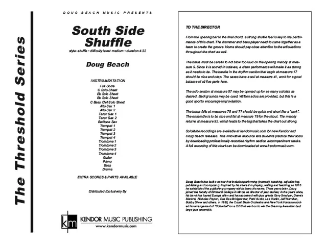 Kendor Music South Side Shuffle partitura Full Score blues