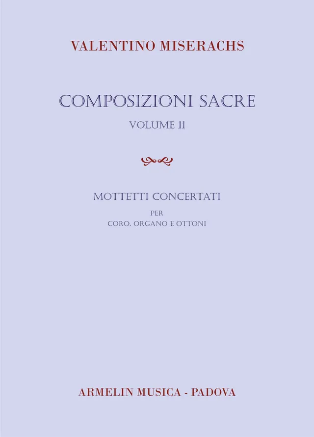 Armelin Musica Composizioni Sacre volume 11 partitura