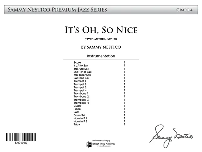 Kendor Music It’s Oh So Nice Full Score swing partitura