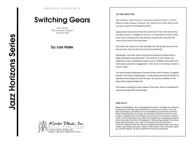 Kendor Music Switching Gears noty full score swing