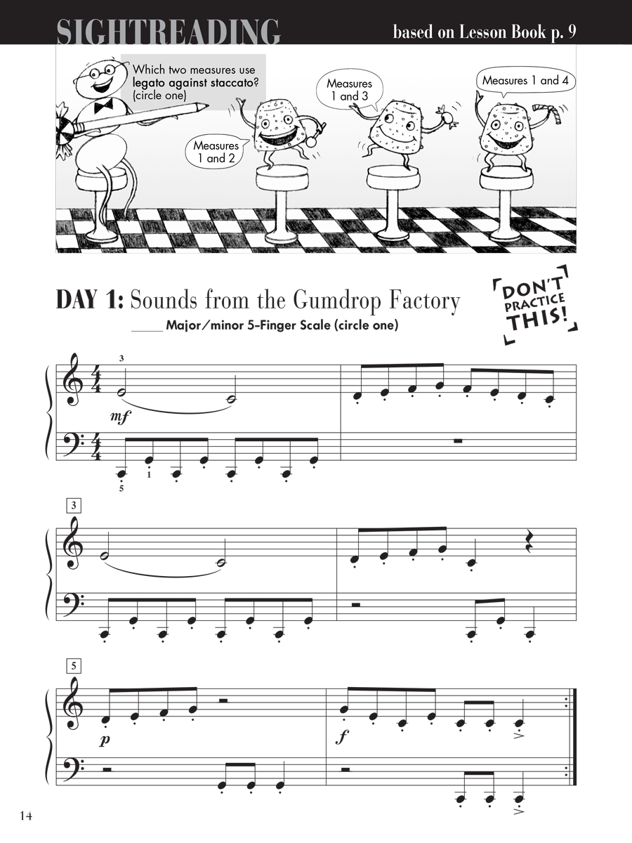 Faber Piano Adventures Level 2B noty pro klavír čtení z listu