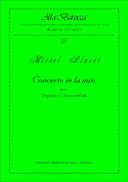 Armelin Musica Concerto in La minore noty ověřené vydání
