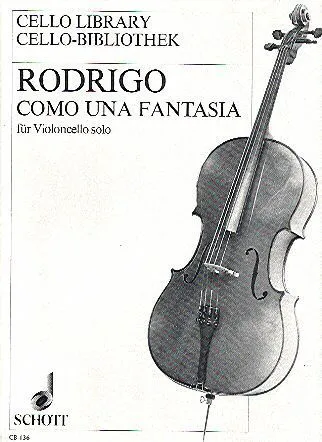 Ediciones Joaquín Rodrigo Como una fantasía noty cello sólo 8 min