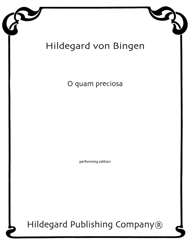 Hildegard Publishing O quam preciosa noty pro sbor