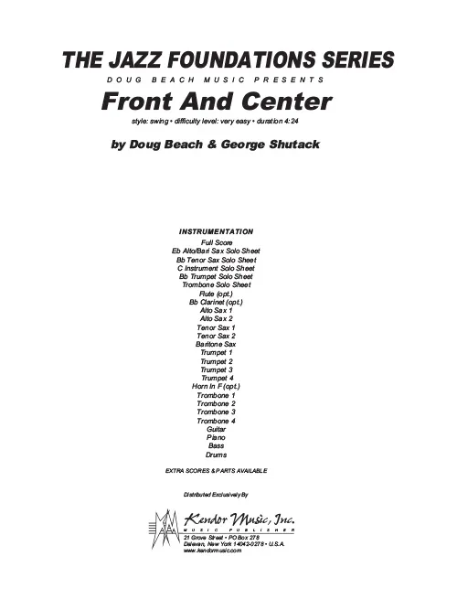 Kendor Music Front And Center partitura swing