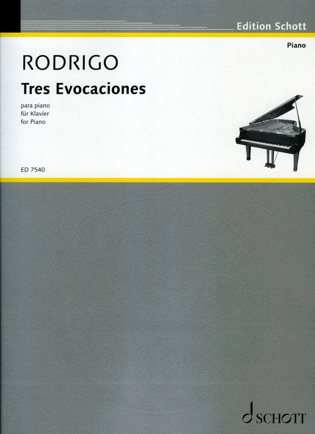 Ediciones Joaquín Rodrigo Tres evocaciones noty klavír