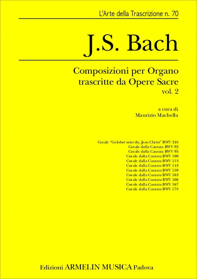 Armelin Musica Composizioni per Organo vol. 2 noty pro varhany Bach