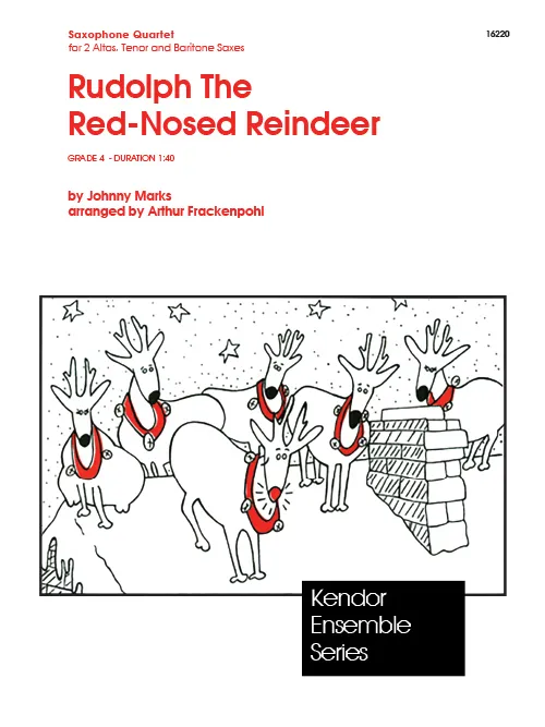Kendor Music Rudolph Reindeer noty saxofonový kvartet