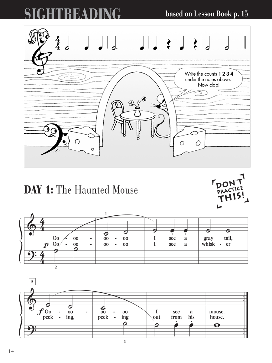 Faber Piano Adventures Level 1 Sightreading noty hra z listu